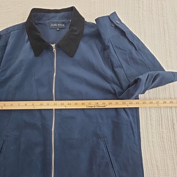 Five Four Barn Jacket Men's XL Navy Corduroy Collar Full Zip EUC Utility Chore - Picture 9 of 14